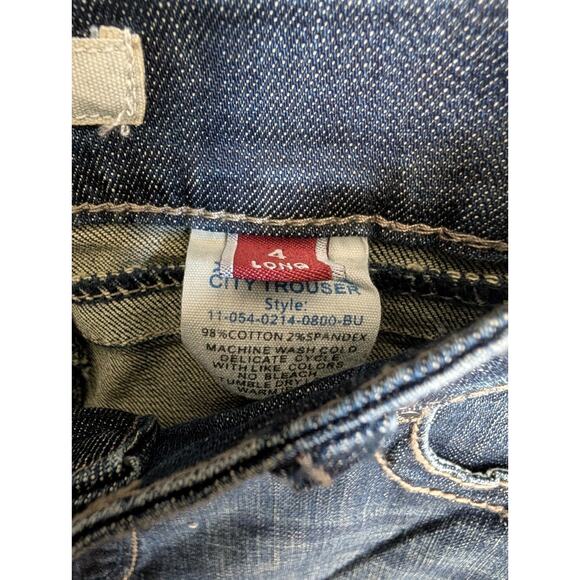 Stetson Straight Jeans Womens 4L Blue Denim Fitted Medium Wash "S" Back Pocket - Picture 3 of 5